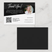 公証人ブラックローン署名ありがとう名刺 名刺 (正面/裏面)