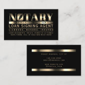 公証人プロフェッショナルエレガント金ゴールド 名刺 (正面/裏面)