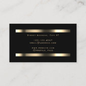 公証人プロフェッショナルエレガント金ゴールド 名刺 (裏面)