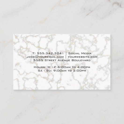 公証人ペン |金箔大理石 名刺 (裏面)