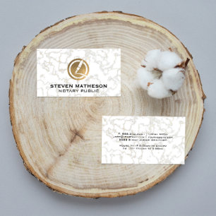 公証人ペン  金箔大理石 名刺