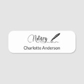 公証人ホワイトペンスクリプトエレガントシンプル 名札 (正面)