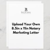 公証人マーケティングレターのテンプレートをアップ空白のロード (正面/裏面)