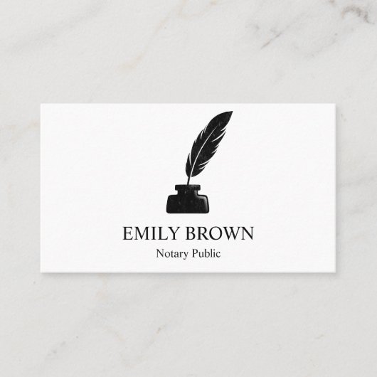 公証人ミニマル貸付け証書署名代理人クイルインク 名刺 (正面)