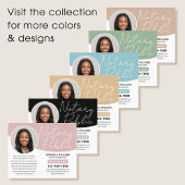 公証人モダンパブリックプロフィール写真QRターコイズ チラシ