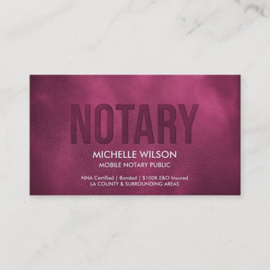 公証人モダン公債の署名エージェントの写真 名刺 (正面)