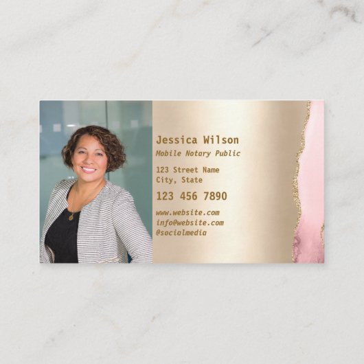 公証人モダン公債署名業者チラシ 名刺 (裏面)