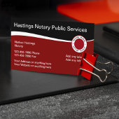 公証人モダン公式エンブレムスタイル 名刺