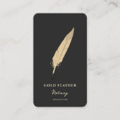 公証人モダン公署エージェント黒金ゴールド 名刺 (正面)