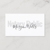 公証人モダン公署名代理業証 名刺 (正面)