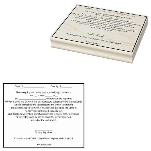 公証人モダン公認印 ラバースタンプ (押印)