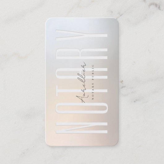 公証人モダン公調印代理金ゴールド銀 名刺 (正面)