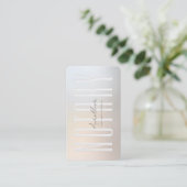 公証人モダン公調印代理金ゴールド銀 名刺 (スタンド正面)