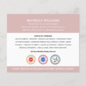 公証人モダン公開ありがとう写真QRコードピンク チラシ (裏面)