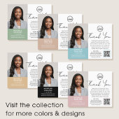 公証人モダン公開ありがとう写真QRコードBeige チラシ