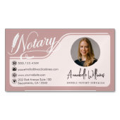 公証人モダン公開写真 マグネット名刺 (正面)