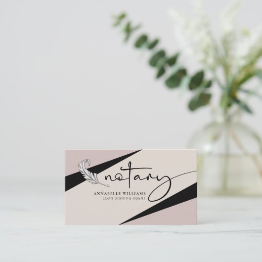 公証人モダン写真QRコード 名刺 (スタンド正面)