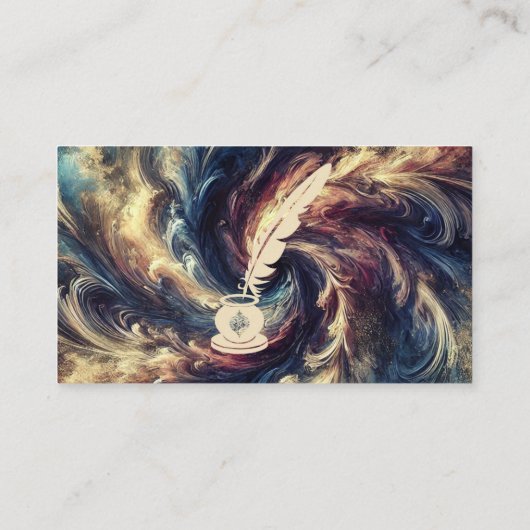 公証人モダン抽象芸術 名刺 (裏面)