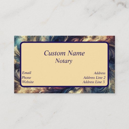 公証人モダン抽象芸術 名刺 (正面)