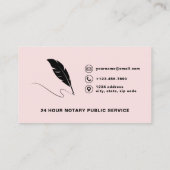 公証人モダン署名エージェントQRコード写真 名刺 (裏面)