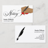 公証人モダン融資契約業者タイポグラフィブシン 名刺 (正面/裏面)