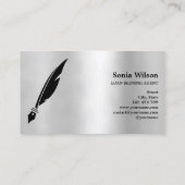 公証人モダン融資契約業者タイポグラフィブシン 名刺 (裏面)