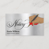 公証人モダン融資契約業者タイポグラフィブシン 名刺 (正面)