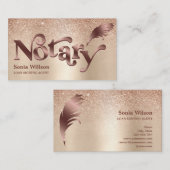 公証人モダン貸付け署名業者プロフェッショナル 名刺 (正面/裏面)