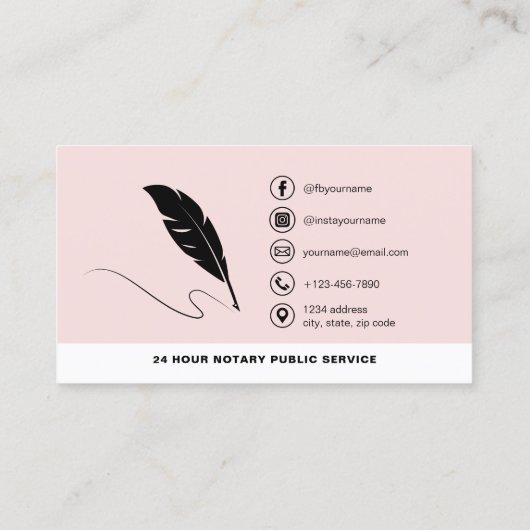 公証人モダンQRコード署名エージェントの写真 名刺 (裏面)