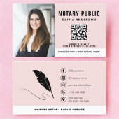 公証人モダンQRコード署名エージェントの写真 名刺