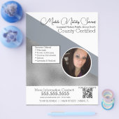 公証人モバイルサービスフォトQRフライヤーD チラシ (シングル)