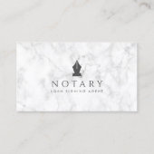 公証人モバイルローン署名エージェントホワイト大理石 名刺 (正面)