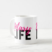 公証人ライフマグ コーヒーマグカップ (正面左)