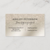 公証人ロゴのパールグリッターアイボリーグラデーション金ゴールド 名刺 (裏面)