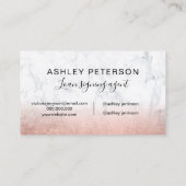 公証人ロゴタイポグラフィ大理石バラ金ゴールド箔 名刺 (裏面)