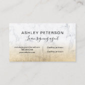 公証人ロゴタイポグラフィ大理石黄色金ゴールド箔 名刺 (裏面)