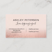 公証人ロゴタイポグラフィ赤面バラ金ゴールド箔 名刺 (裏面)