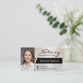 公証人ローンのサインエレガントエージェント銀写真 名刺 (スタンド正面)