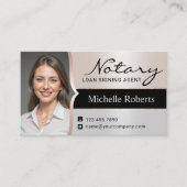 公証人ローンのサインエレガントエージェント銀写真 名刺 (正面)