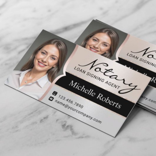 公証人ローンのサインエレガントエージェント銀写真 名刺