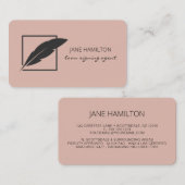 公証人ローンの署名エージェントのフェザーロゴ 名刺 (正面/裏面)