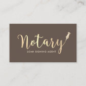 公証人ローンの署名エージェントの写真 名刺 (正面)