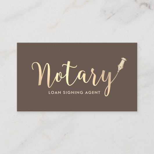 公証人ローンの署名エージェントの写真 名刺 (正面)