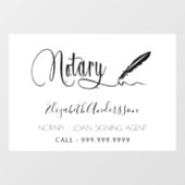 公証人ローンの署名エージェントブラック ウィンドウサイン (シート)