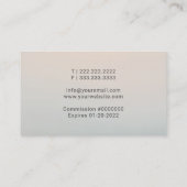 公証人ローンの署名エージェントQuillロゴ上品なシルバー 名刺 (裏面)