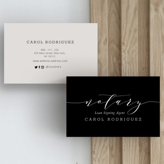 公証人ローンの署名業者 名刺