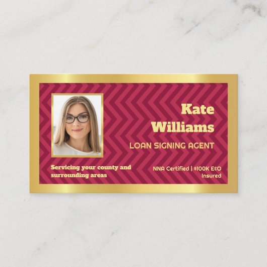 公証人ローンの署名 名刺 (正面)