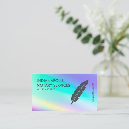 公証人ローン代理人 名刺 (スタンド正面)