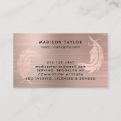 公証人ローン代理店バラ金ゴールドブラシ付き金属キール 名刺 (裏面)