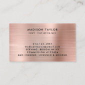 公証人ローン剤バラ金ゴールドピンクメタリックモノグラム 名刺 (裏面)